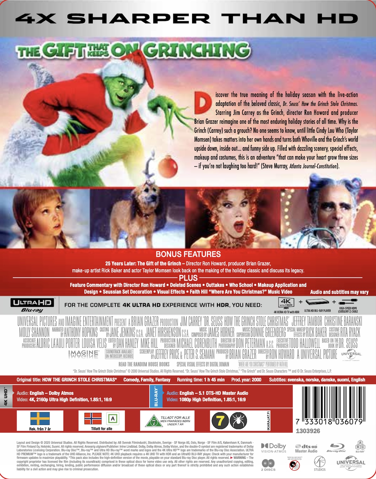 Dr. Seuss' How The Grinch Stole Christmas (Limited Edition Steelbook) (4K Ultra HD + Blu-ray) - 2