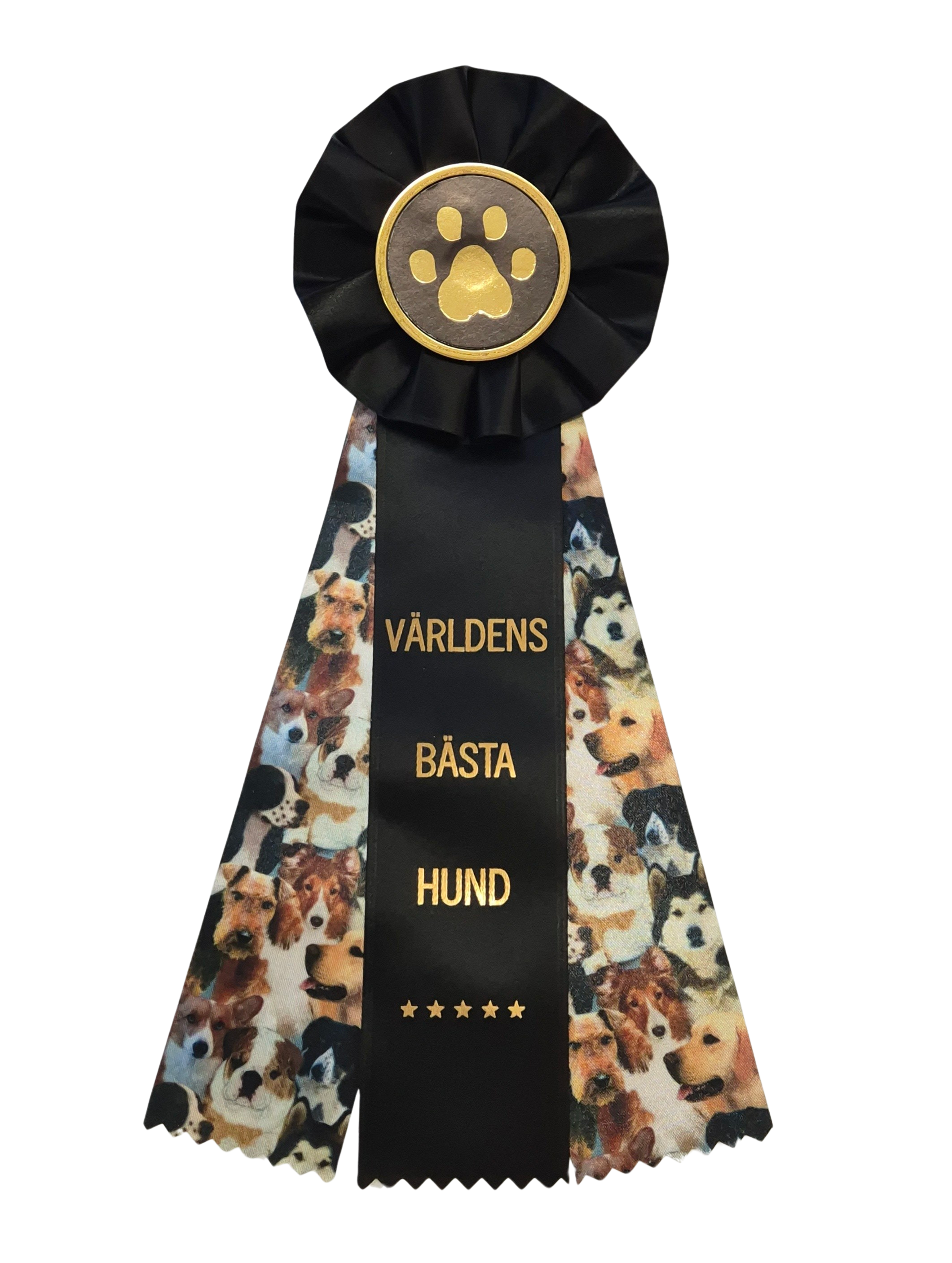 Världens bästa hund - SVART med hundband