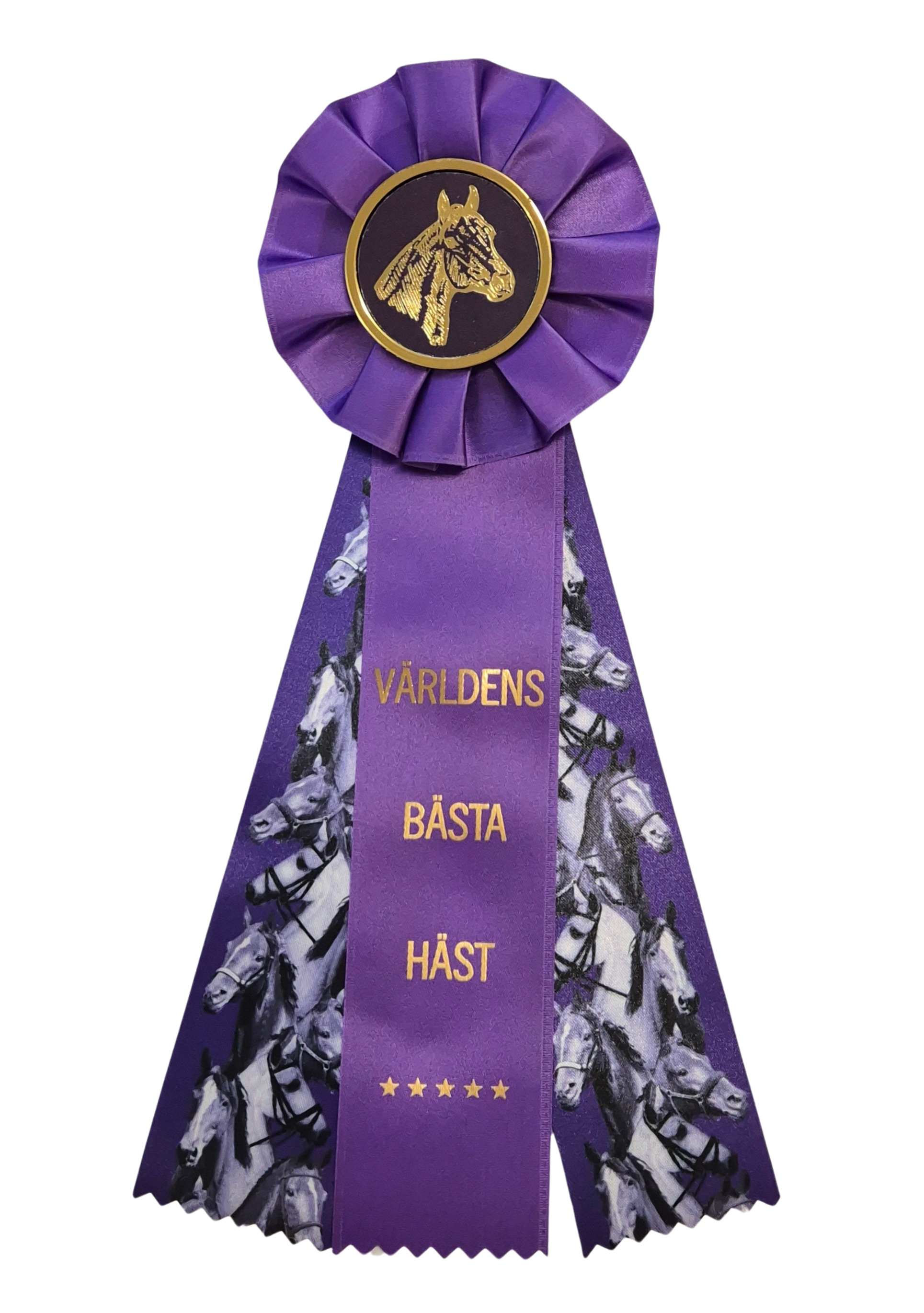 Världens bästa häst-rosett LILA 