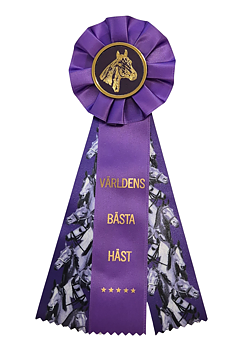Världens bästa häst-rosett LILA 