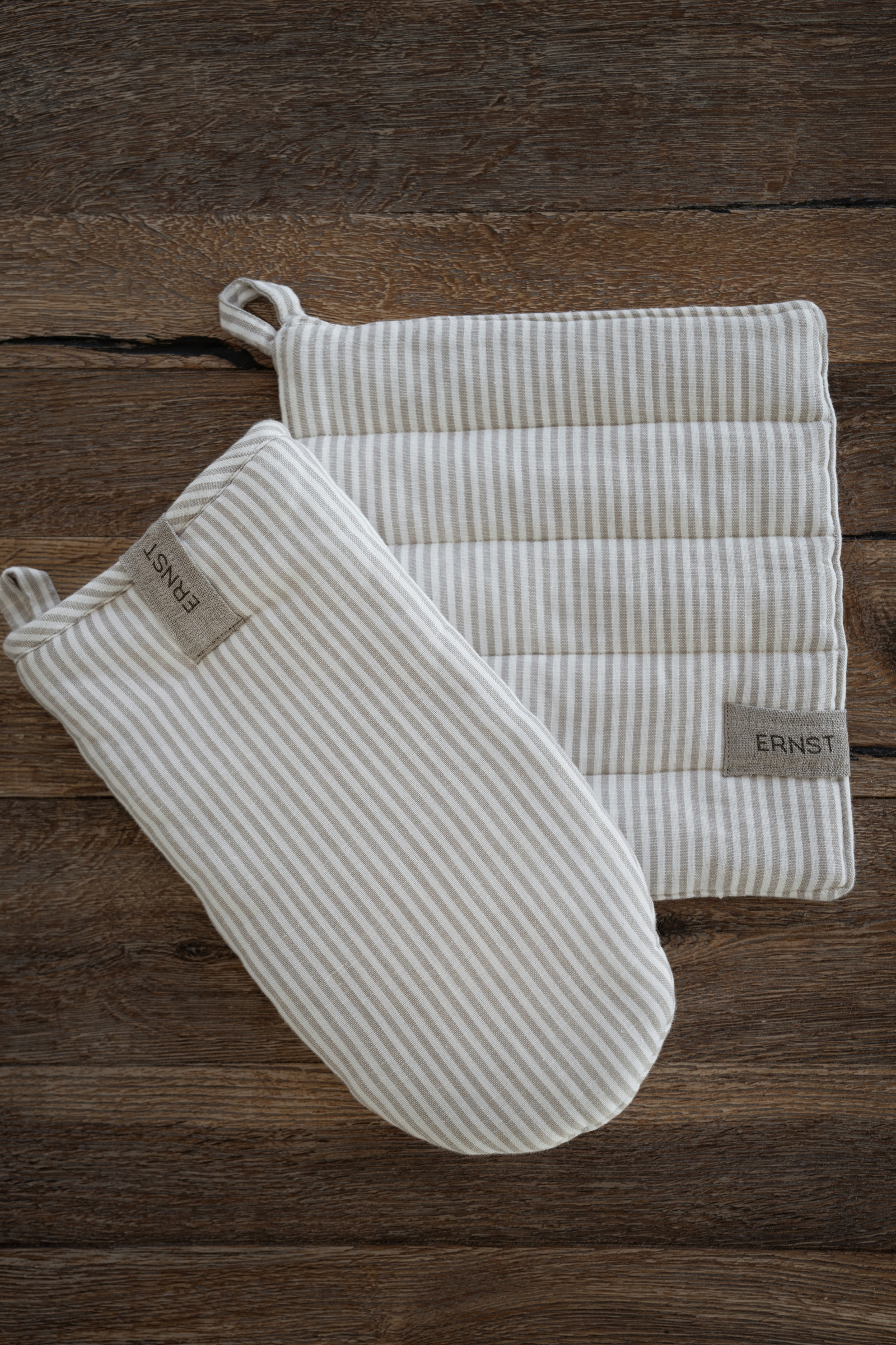 ERNST FORM Grillvante randig beige/vit - 2