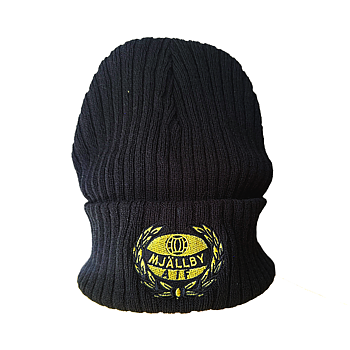 Mjällby AIF Stickad Mössa med broderat emblem