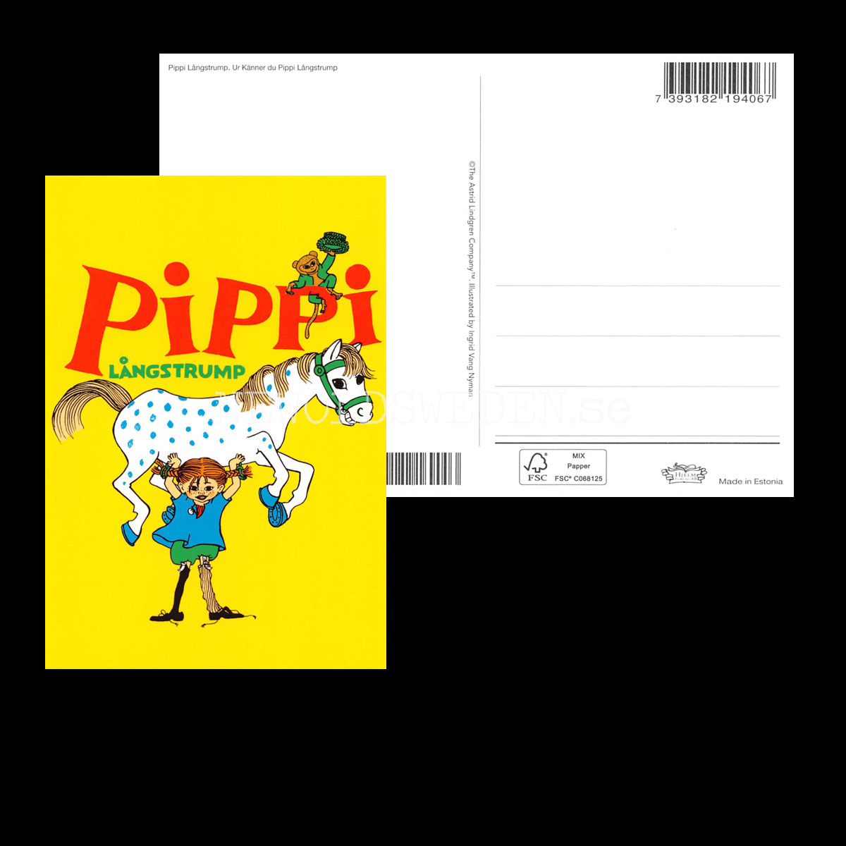 Pippi Långstrump Nr: 11 - Ingrid Vang Nyman - Vykort A6 - 325 - 2