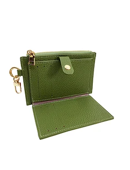 In Sunny Mood Card Holder Coin Zip Purse Khaki