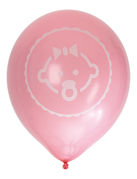 Ballonger 30 cm Baby Girl 8-Pack