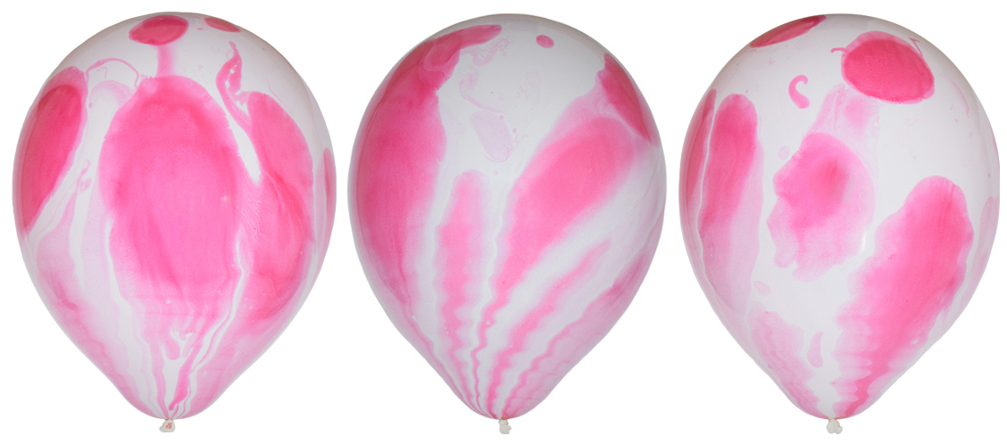 Ballonger 30 cm Marble Pink 6-Pack - 2