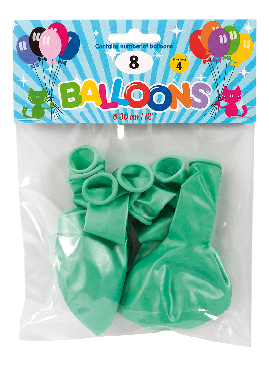 Ballonger 30 cm Pearl Green 8-Pack
