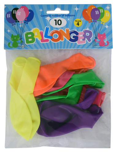 Ballonger 25 cm Neonmix 10-Pack