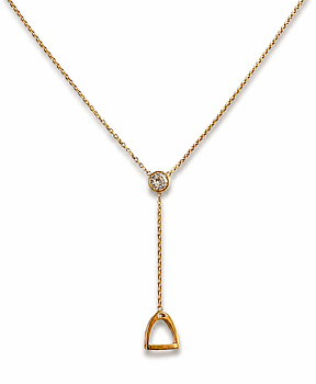 Stirrup Necklace Gold