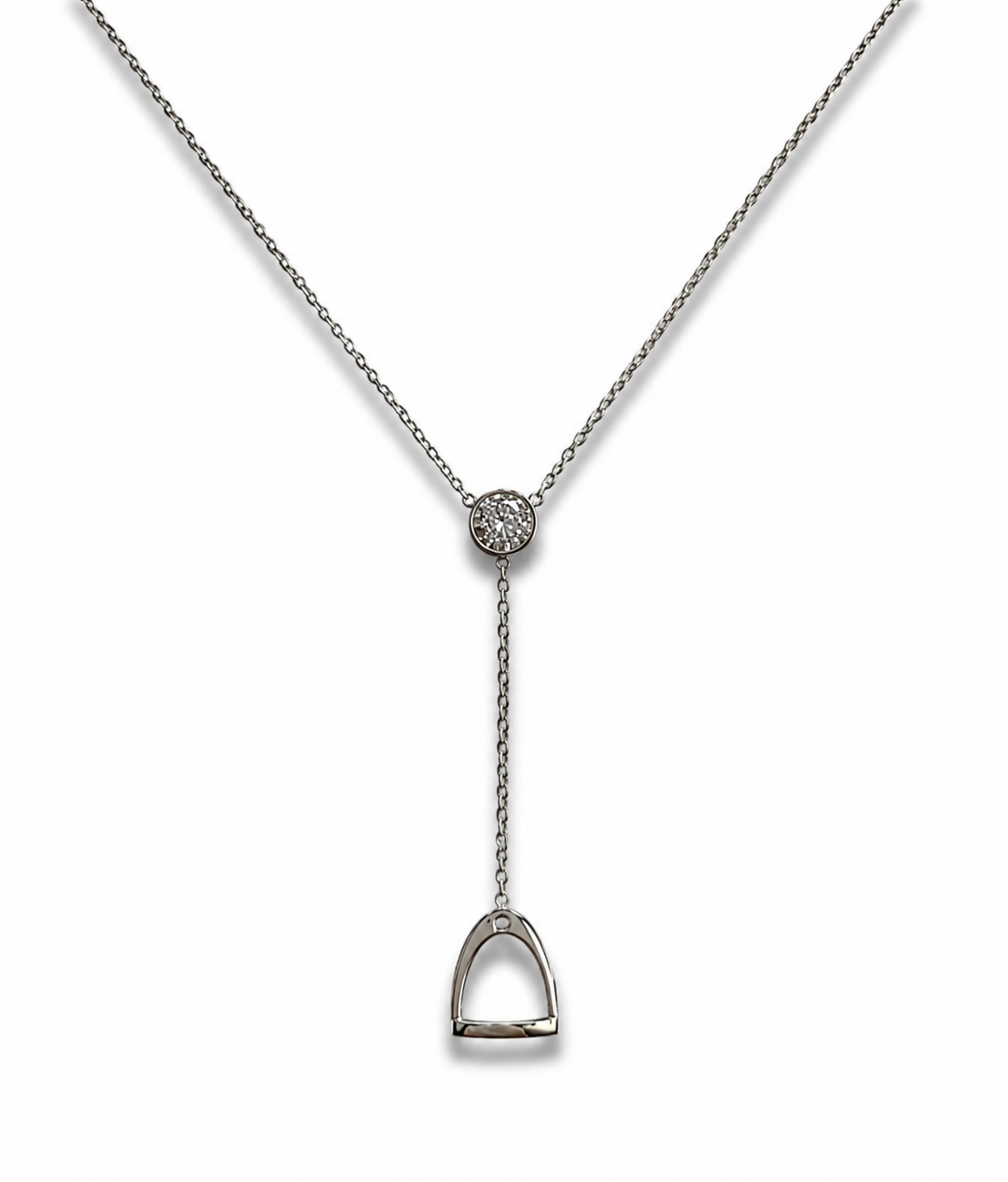 Stirrup Necklace Silver 