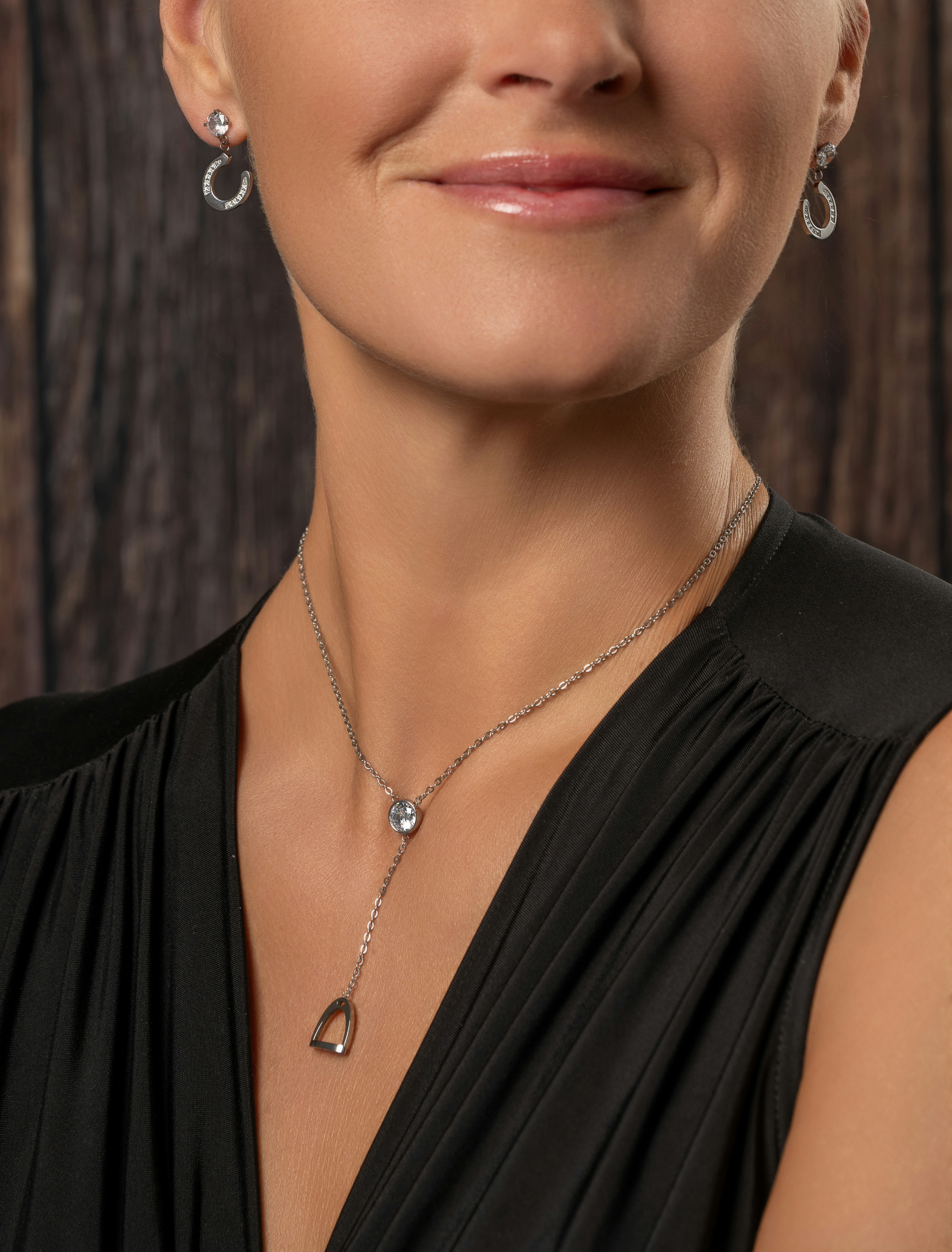 Stirrup Necklace Silver  - 4