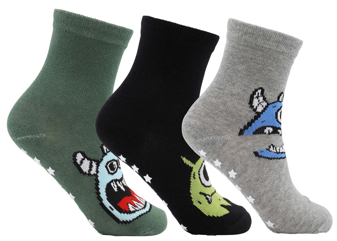 3-Pack Antihalkstrumpor Monster