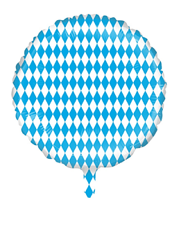 Folieballong Bavaria blå och vit 45 cm till Oktoberfest och ölfest