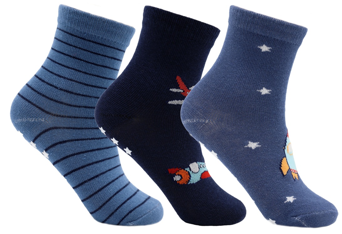 3-Pack Antihalkstrumpor Aircrafts