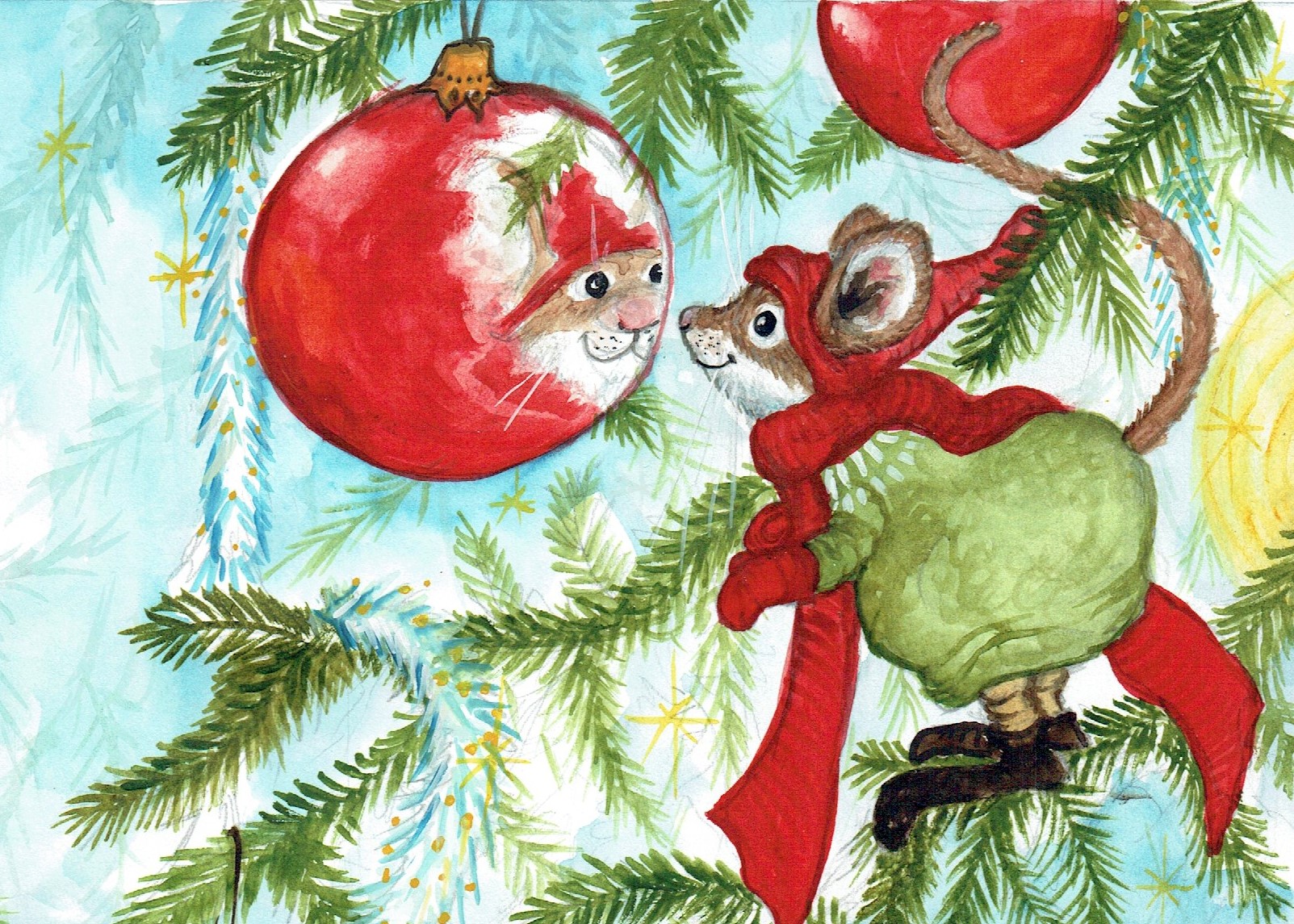 Julkort "Julkulan" - 2