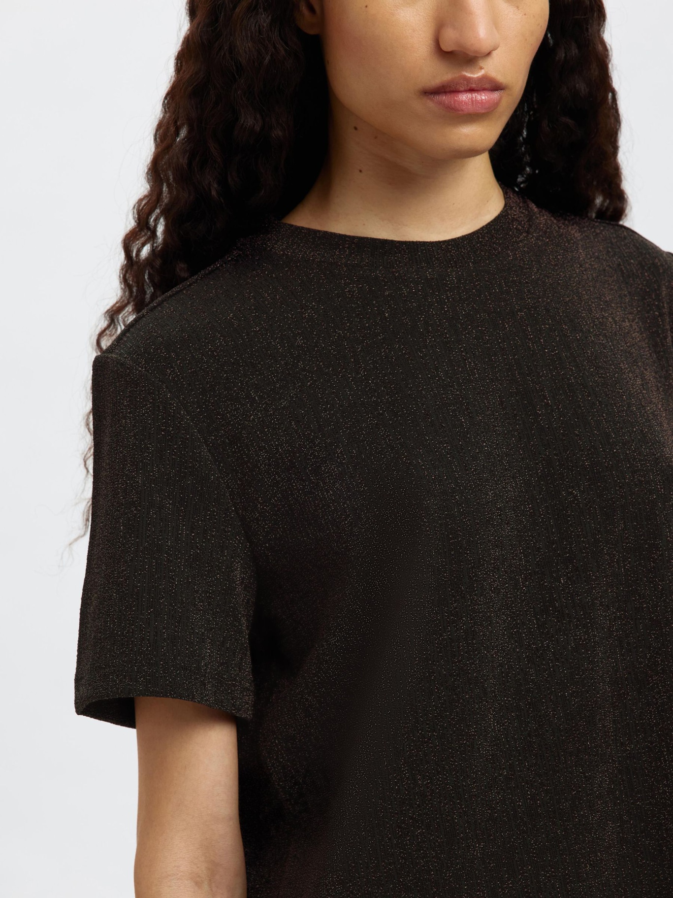 Selected Femme Anja Glitter Tee - 5