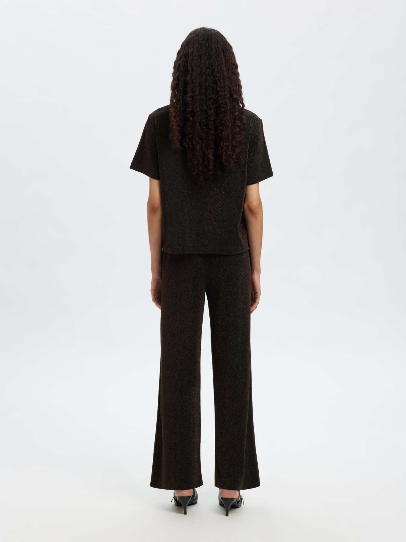 Selected Femme Anja Glitter Tee - 4