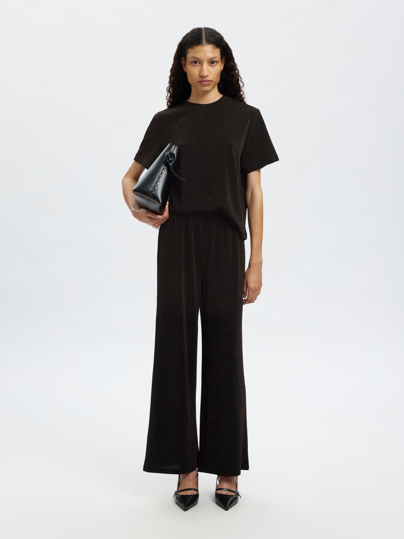 Selected Femme Anja Glitter Tee - 3