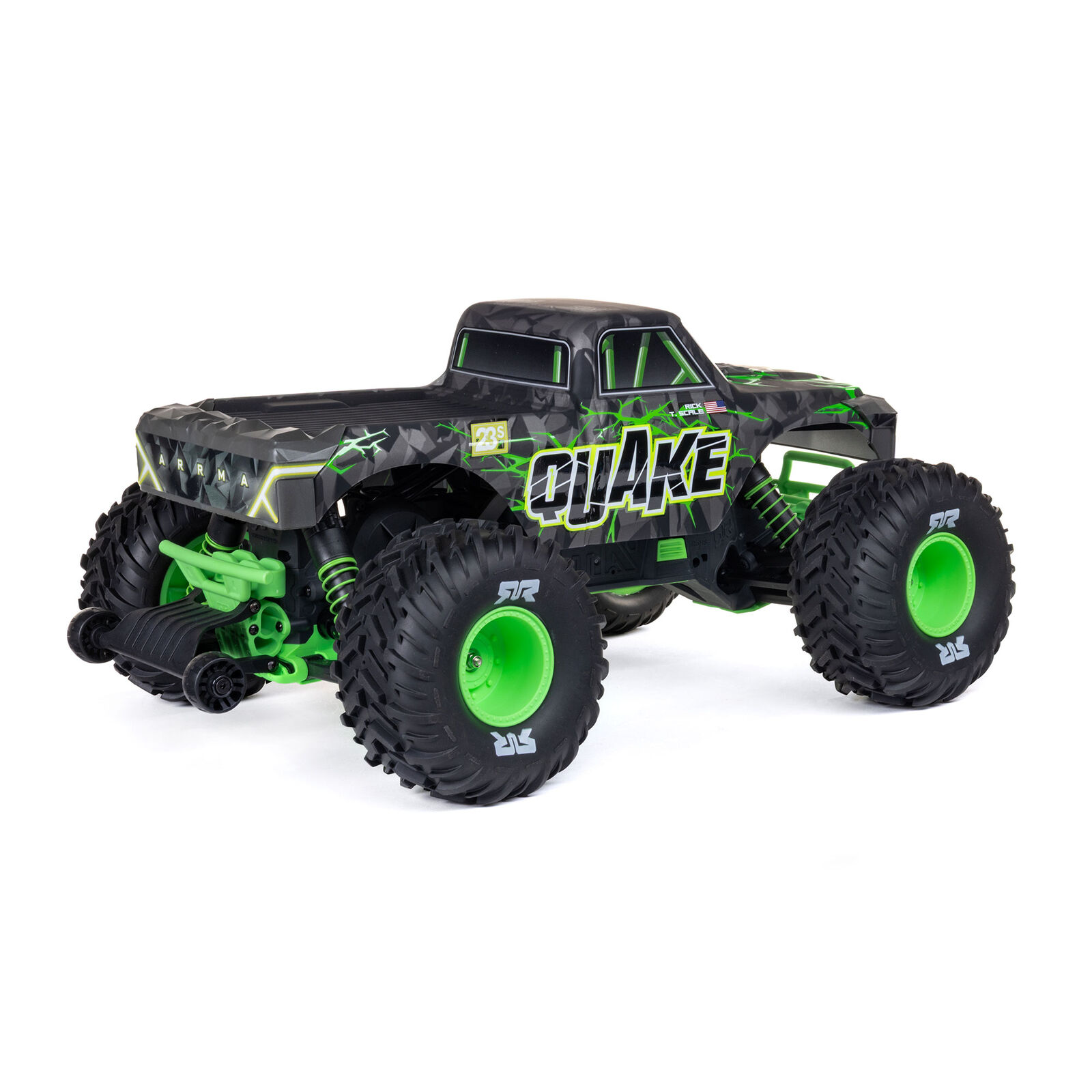 Arrma 1/10 QUAKE 223S DSC 2WD RTR Brushless Monster Truck, Green - 14
