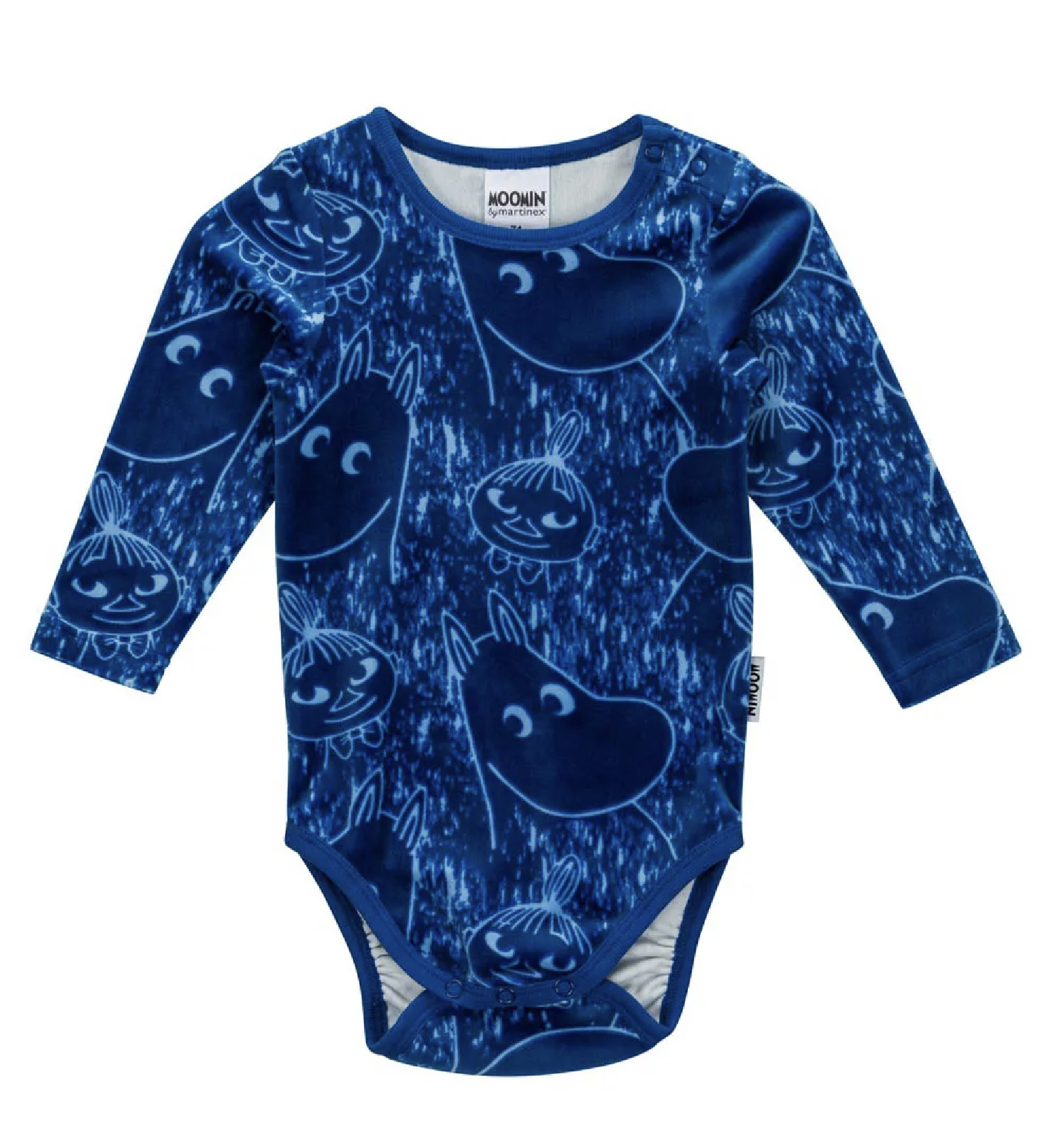 Moomin Baby Velour Body - Smiling Blue