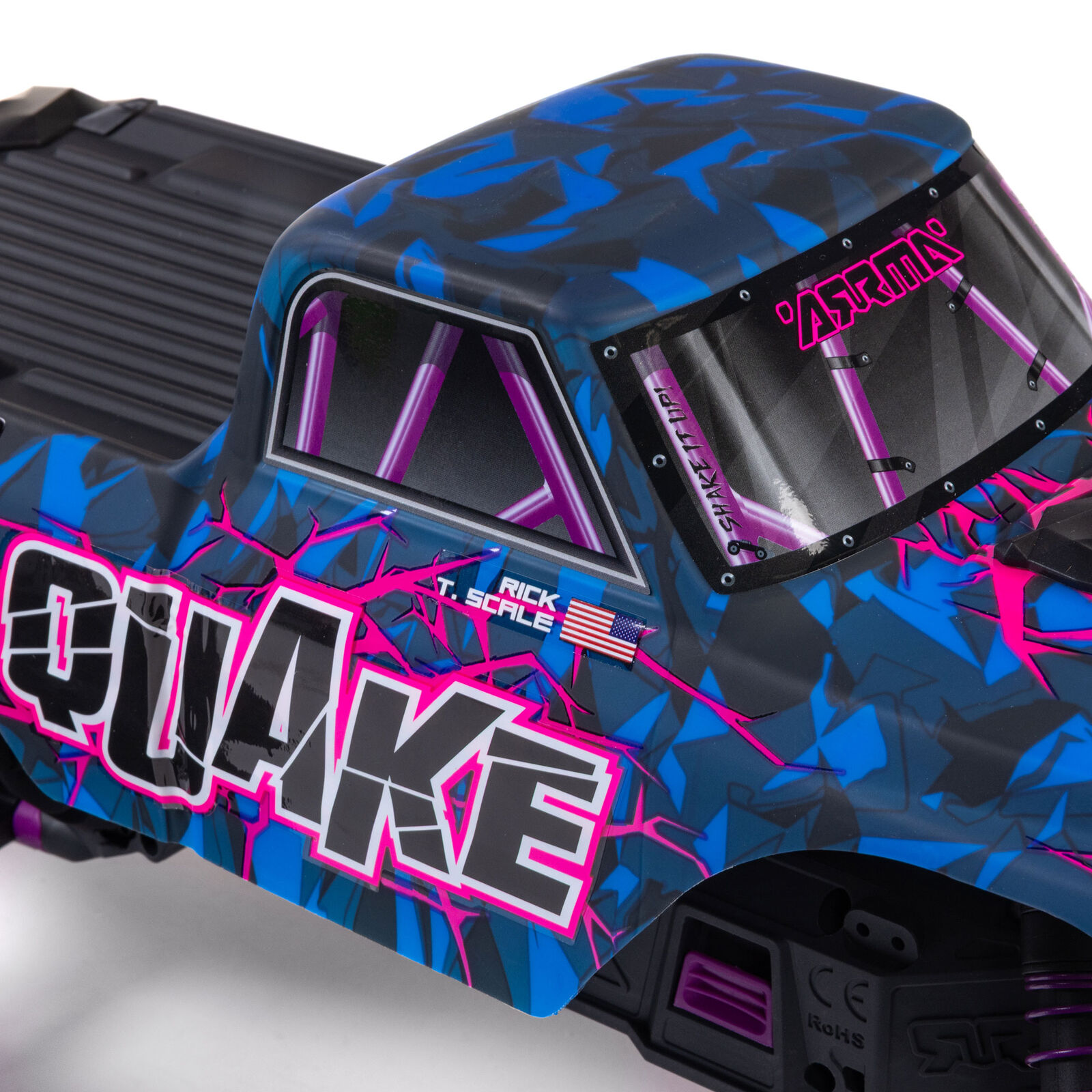 Arrma 1/10 QUAKE 223S DSC 2WD RTR Brushless Monster Truck, Purple - 8