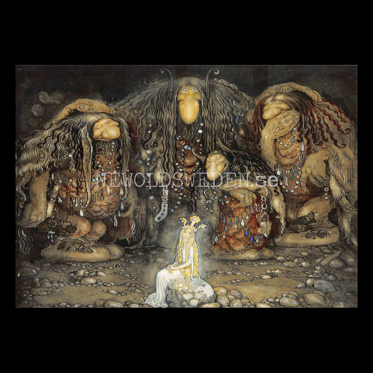 John Bauer - Prinsessan och Trollmor Nr: 4 - Vykort A6 - 1851