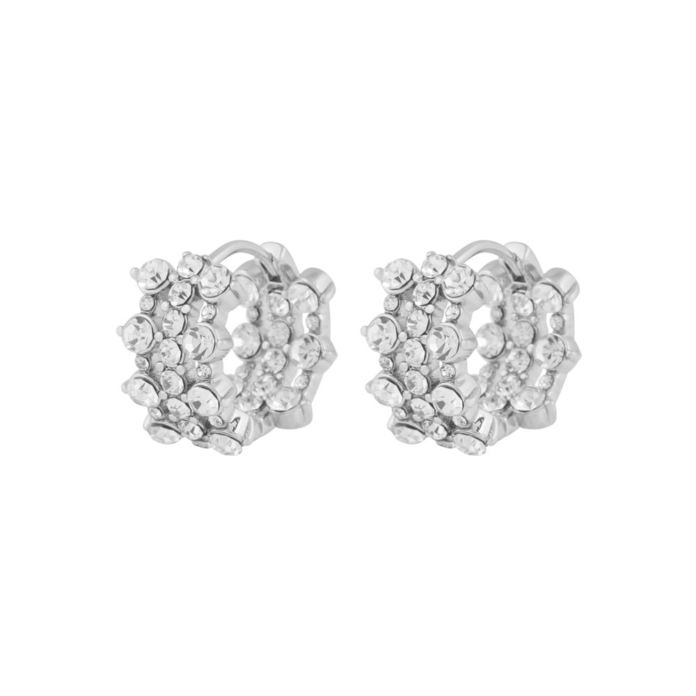 Snö Of Sweden Sprinkles Small Tripple Crystal Ring Ear Silver/Clear