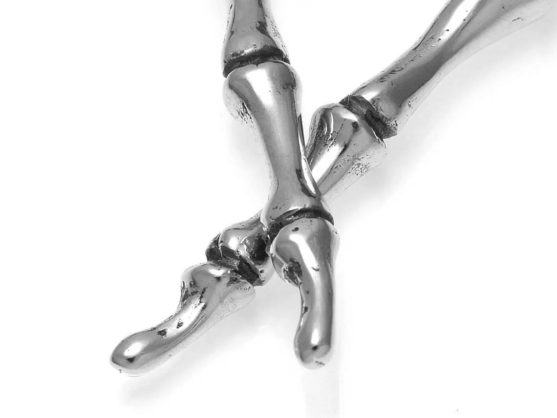 Fingerben Örhängen, Handgjort Skelett Smycke - 2