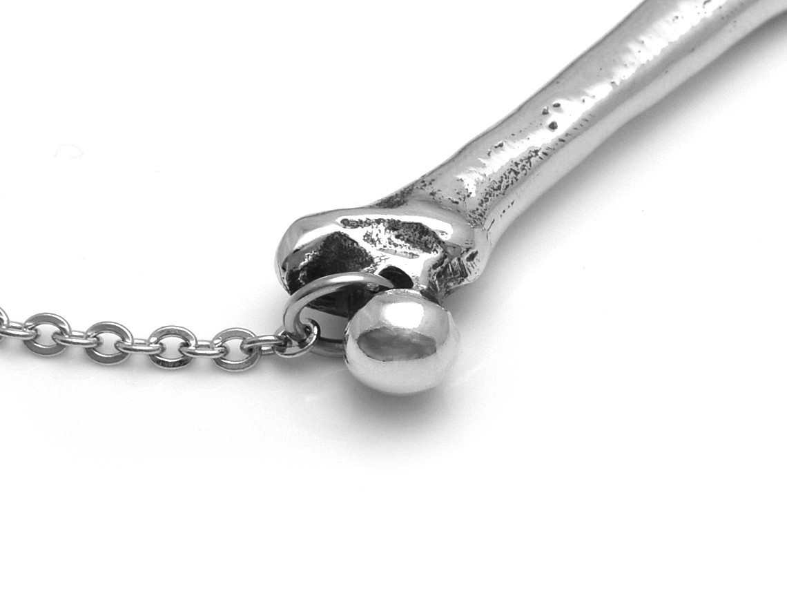 Femur Lårben Halsband Choker, Handgjort Anatomi Smycke - 4