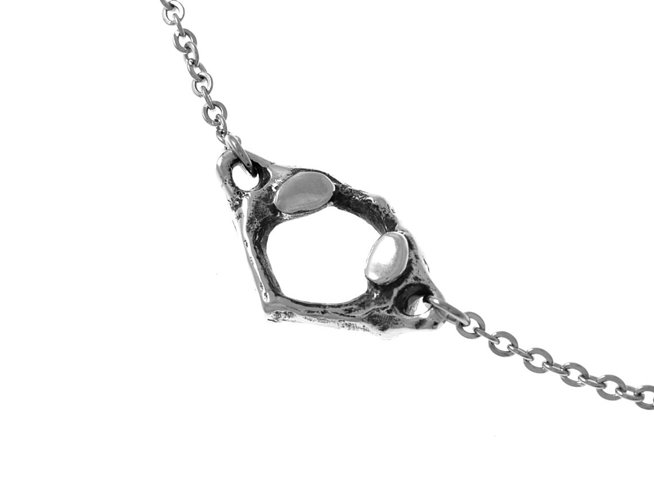 Anatomisk Atlas Nackkota Halsband Choker, Handgjort Ringkota Anatomi Smycke