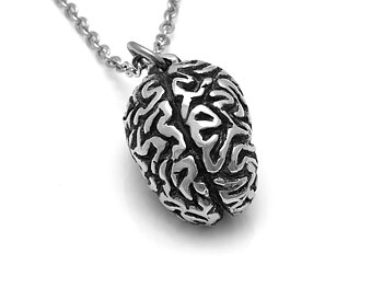 Anatomisk Hjärna Halsband, Handgjort Anatomi Smycke