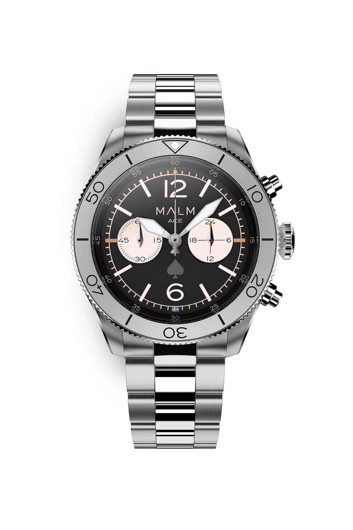 MALM ACE Black Panda Chronograph 44mm Ltd.