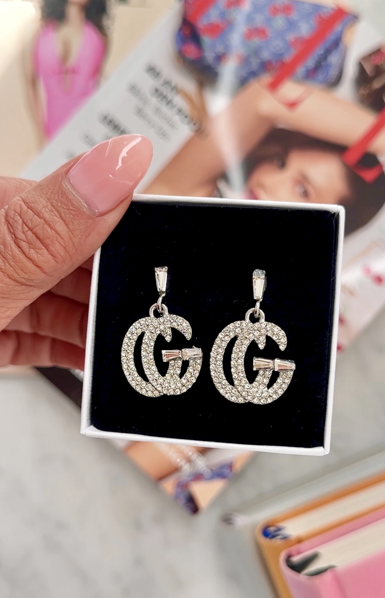 Earrings  GG Designer Silver