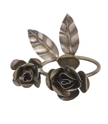 Servetthållare servettring ros antikmässing färg shabby chic lantlig stil Gårdsromantik