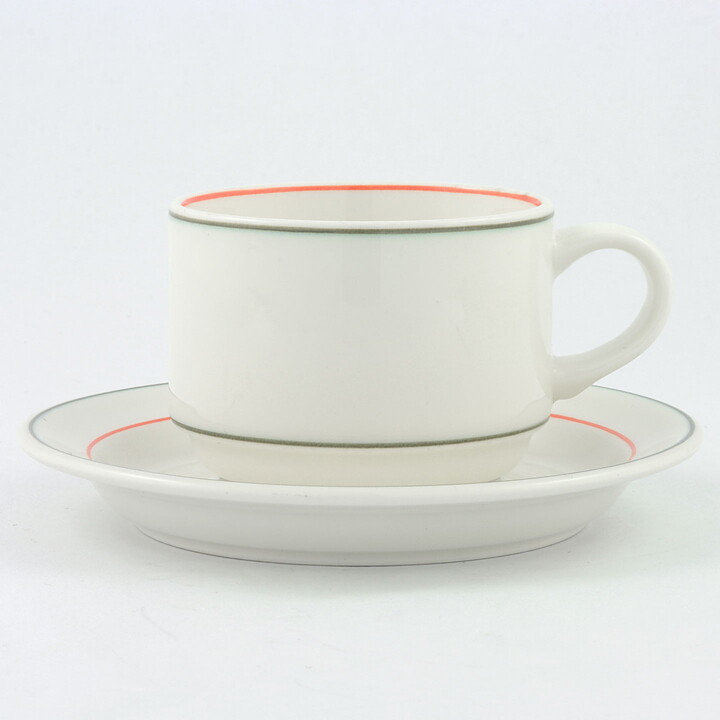Tove Slotte-Elevant (Tiira 1987) Modern Coffee Cup with Green/Red Border 10 cm  [Sample Images] 