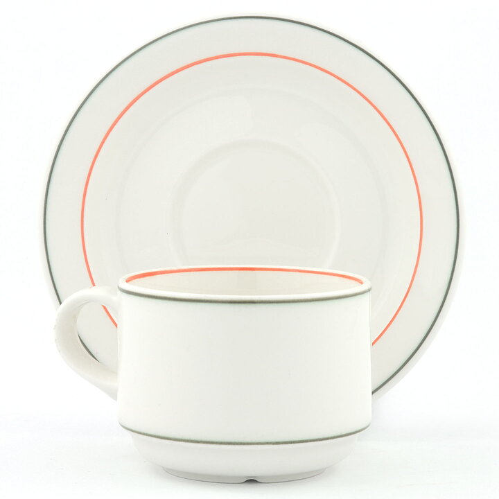 Tove Slotte-Elevant (Tiira 1987) Modern Coffee Cup with Green/Red Border 10 cm  [Sample Images] 