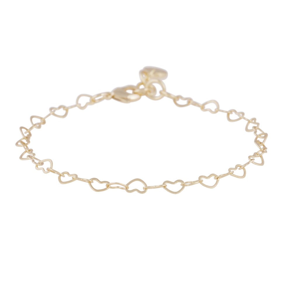 Snö Of Sweden Lovely Hearts Chain Bracelet Gold - 2
