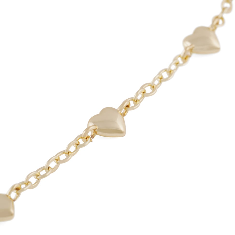 Snö  Of Sweden Lovely Small Heart Chain Bracelet Plain Gold - 3