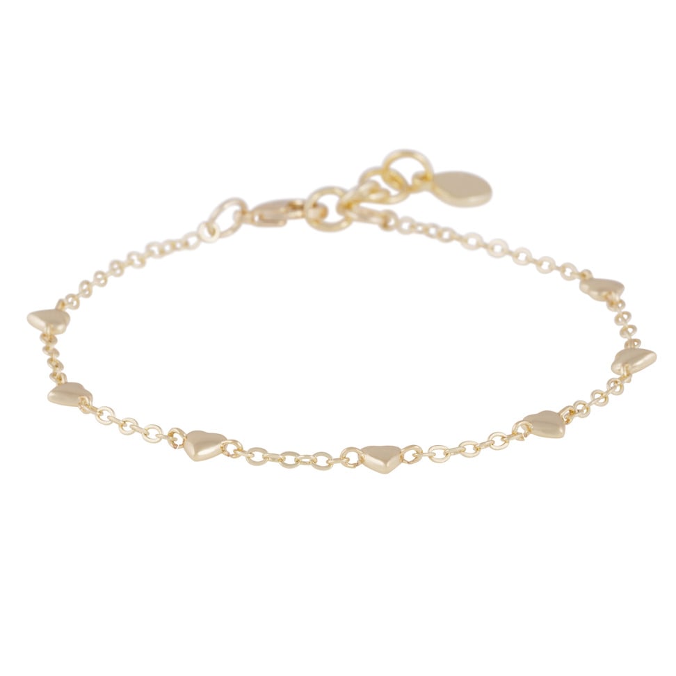 Snö  Of Sweden Lovely Small Heart Chain Bracelet Plain Gold - 2
