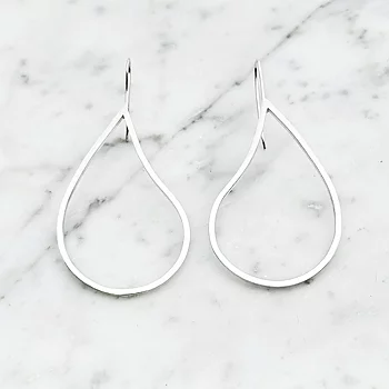 Earrings silver -TEAR DROP