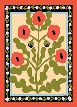 Poster Red Poppies 30x40 cm