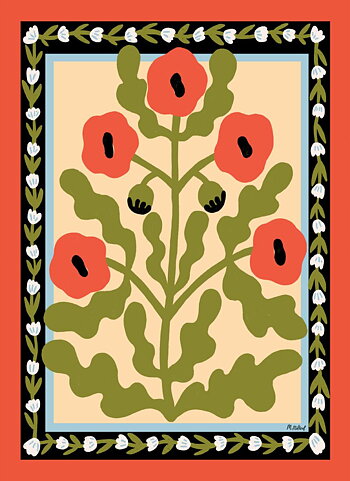 Poster Red Poppies 30x40 cm