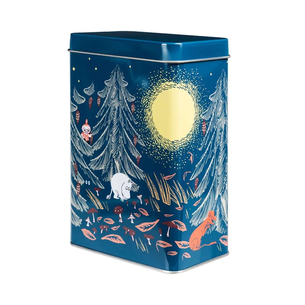 Moomin Primeval Forest Coffee Tin Blue