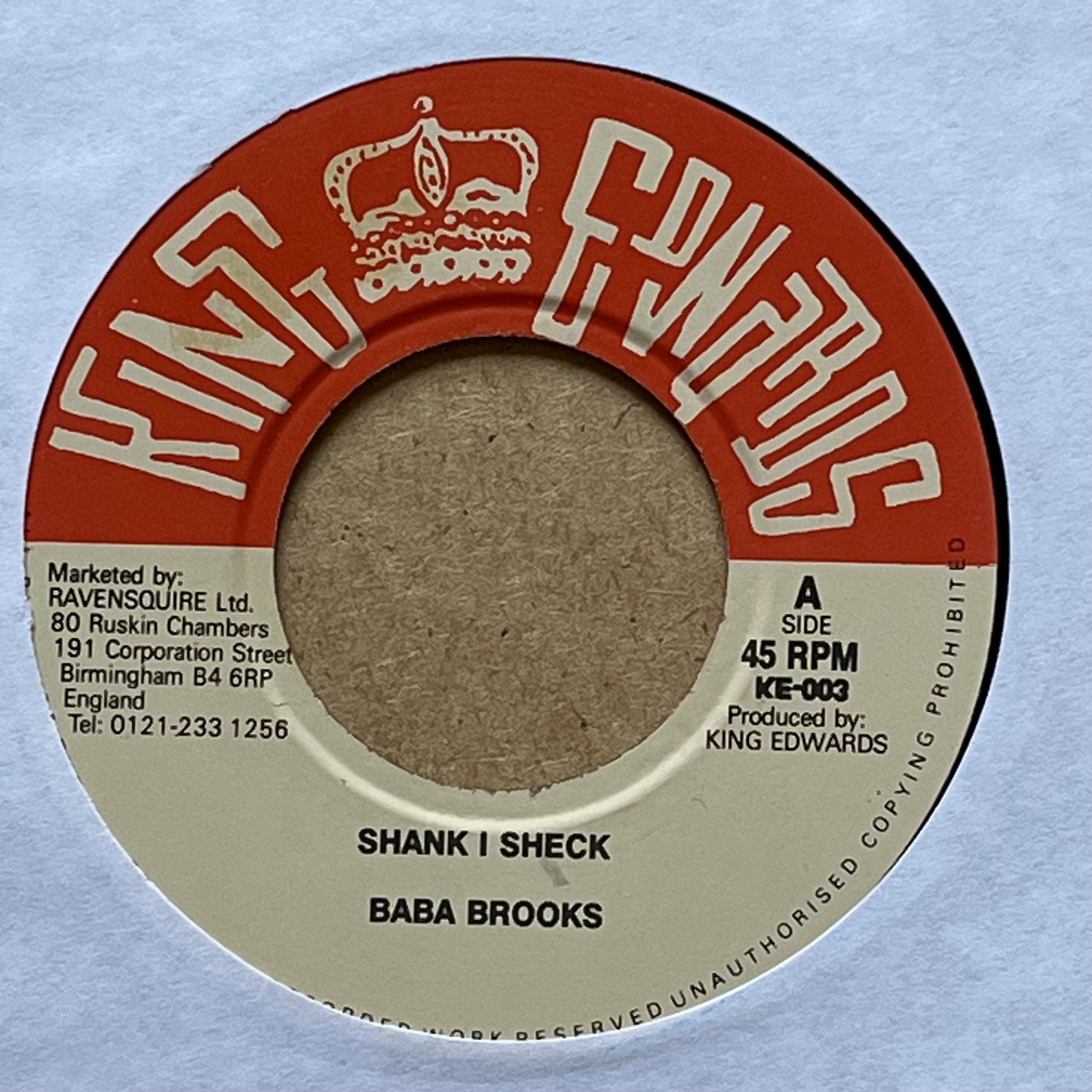 Baba Brooks/The Upsettrs – Shank I Sheck/Scandalising