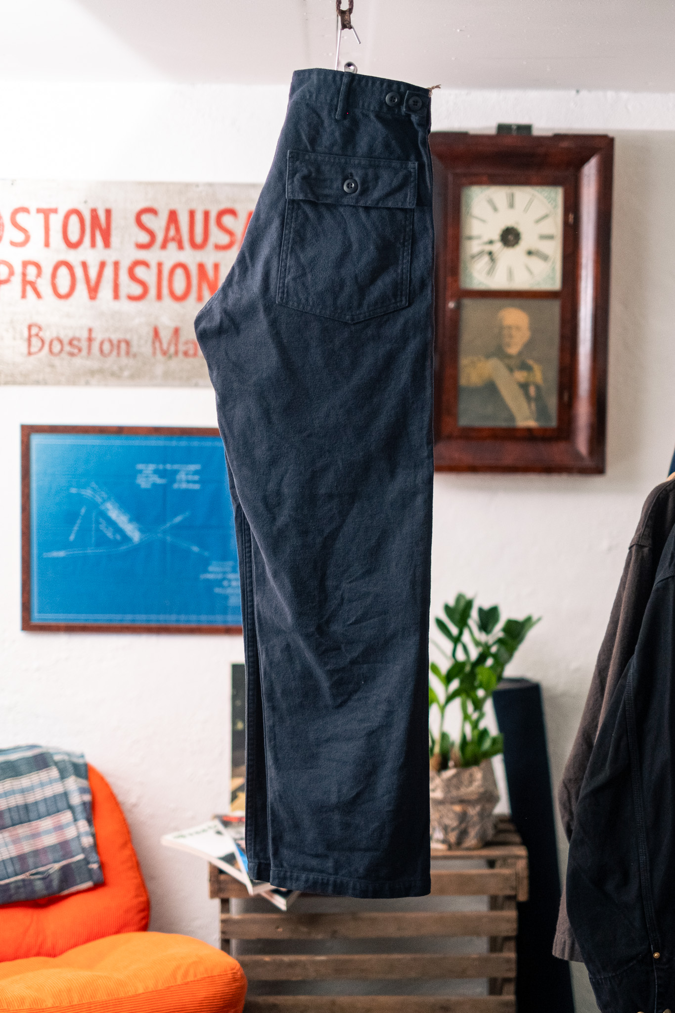 Orslow - Brushed Flannel US Army Fatigue Pants Dark Navy