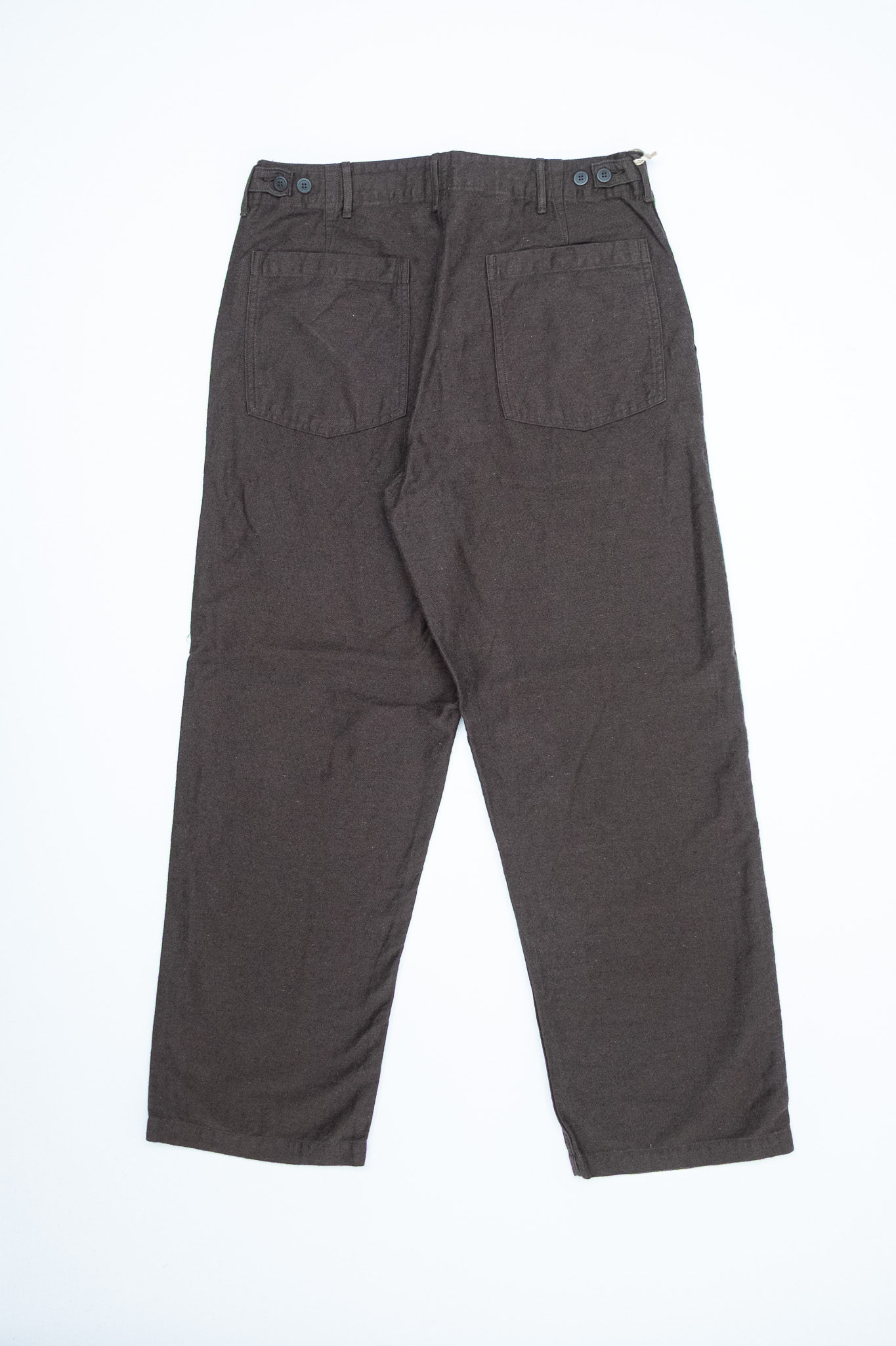 Orslow - Relax Fit Cotton Linen Moleskin Fatigue Pants Charcoal - 3