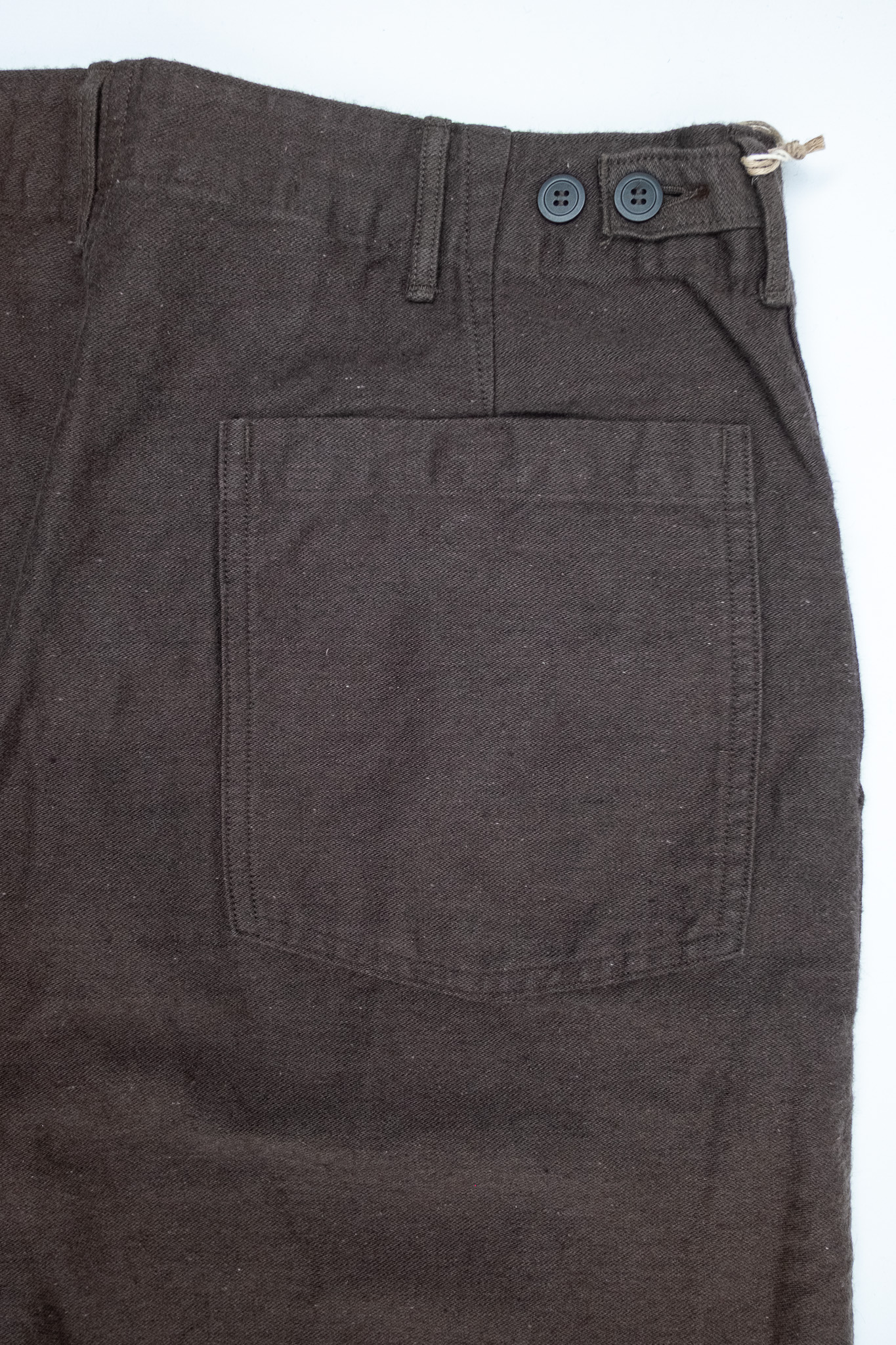 Orslow - Relax Fit Cotton Linen Moleskin Fatigue Pants Charcoal - 8