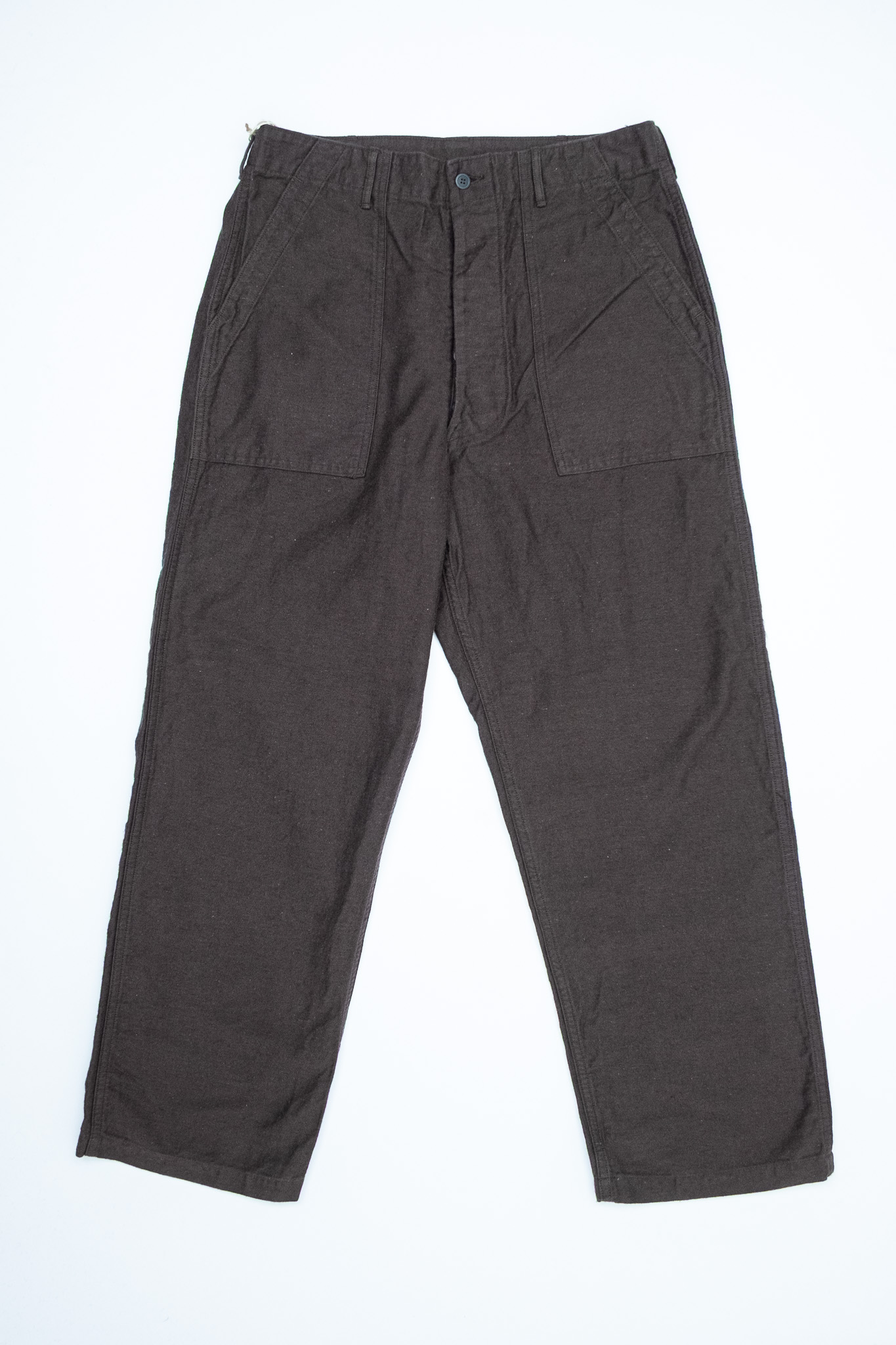 Orslow - Relax Fit Cotton Linen Moleskin Fatigue Pants Charcoal - 2