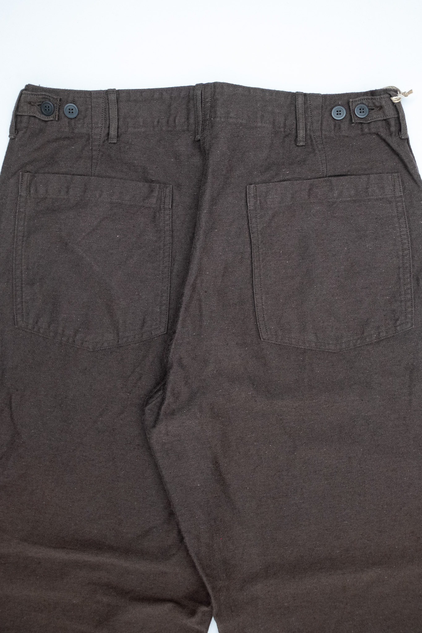 Orslow - Relax Fit Cotton Linen Moleskin Fatigue Pants Charcoal - 7