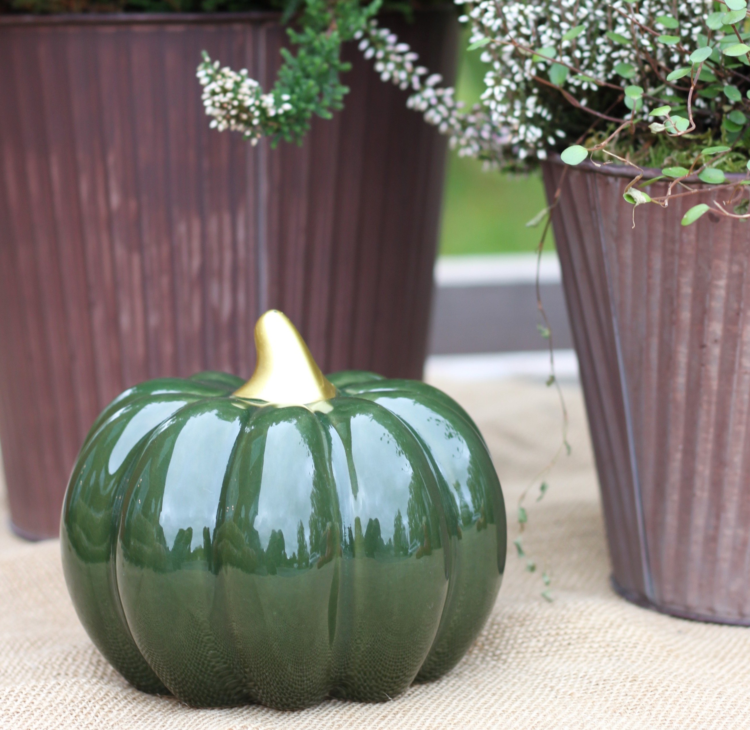 Pumpa keramik grön - XL
